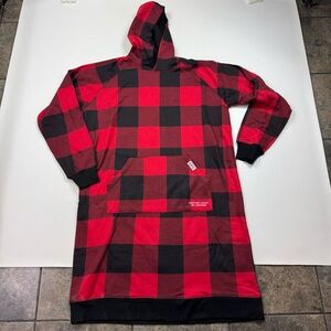 Lazy One Red/black Buffalo Check Lined Sweatshirt Size L/XL